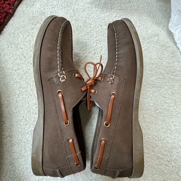 Brown Leather Boat Shoes Marc Joseph NY Mens Size 9 - Picture 5 of 8